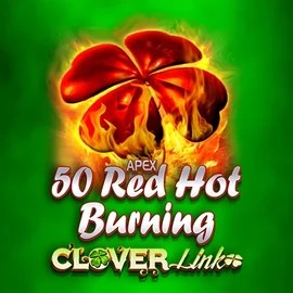 50 Red Hot Burning Clover Links slot icon by Novomatic, available at Slimking Casino