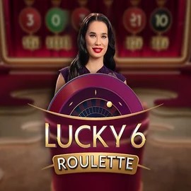 Lucky 6 Roulette slot logo by Pragmatic Play at Slimking Casino