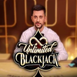 Unlimited Blackjack logo by Ezugi at Slimking Casino